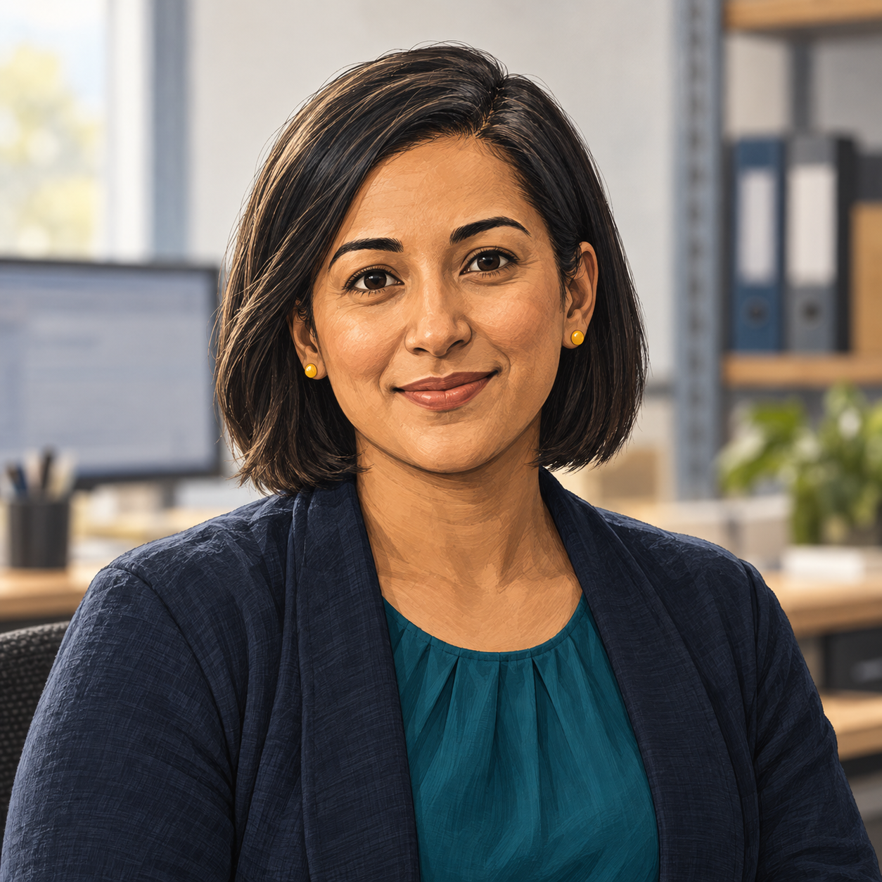 Portrait of Priya Nair (drawing)